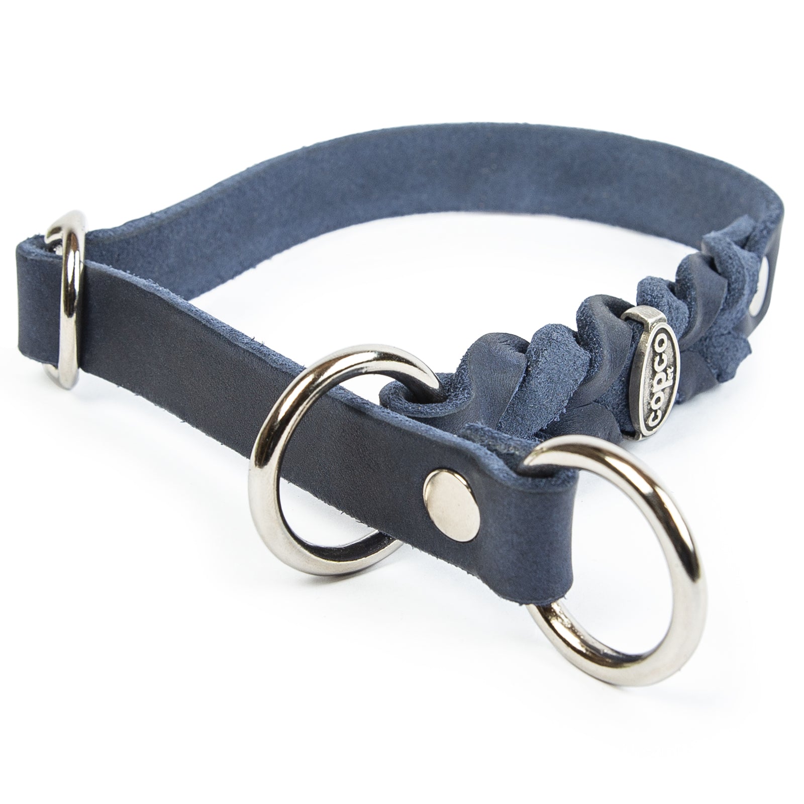 Würgehalsband Cleo – Zugstopphalsband aus Fettleder, schlicht & elegant, handgefertigt