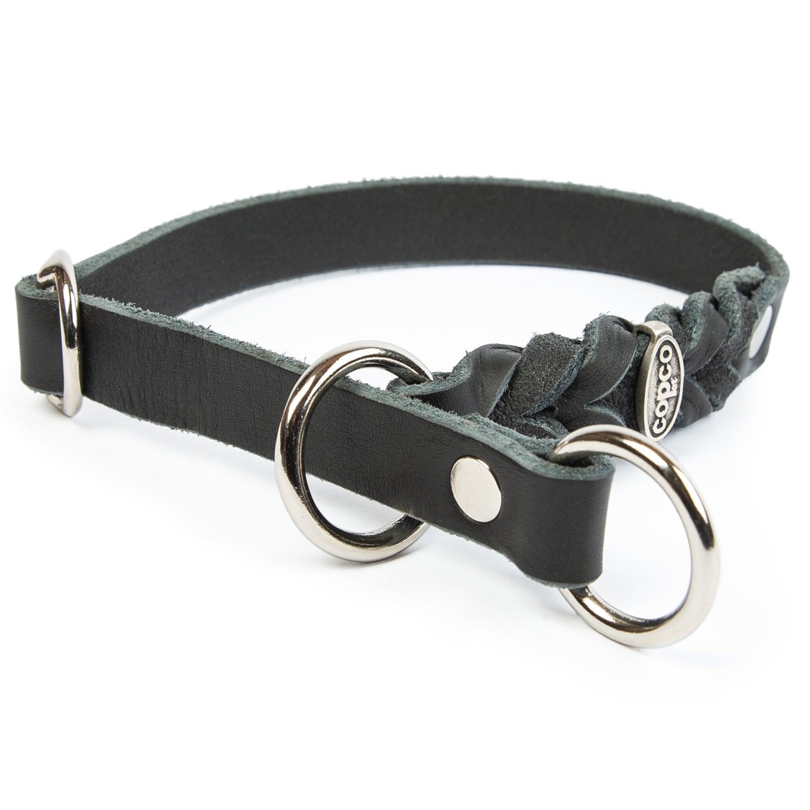 Würgehalsband Cleo – Zugstopphalsband aus Fettleder, schlicht & elegant, handgefertigt