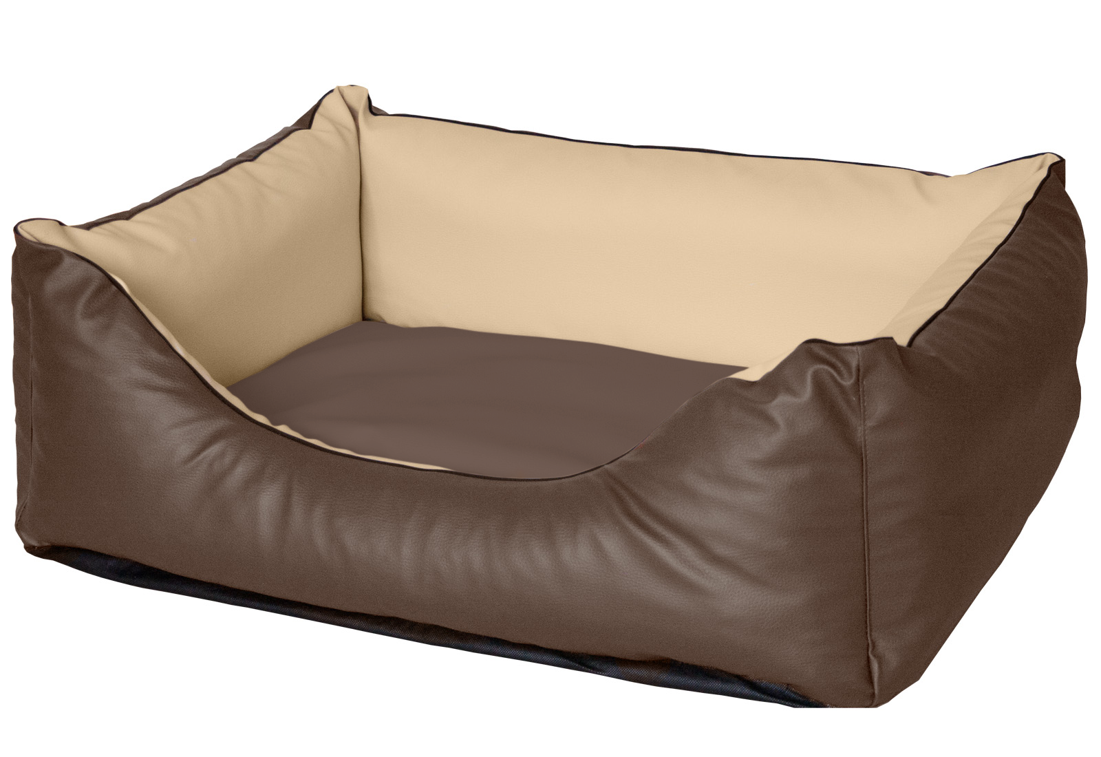 Orthopädisches Hundebett Rocco – Kunstleder Wendebett, waschbar & wendbar