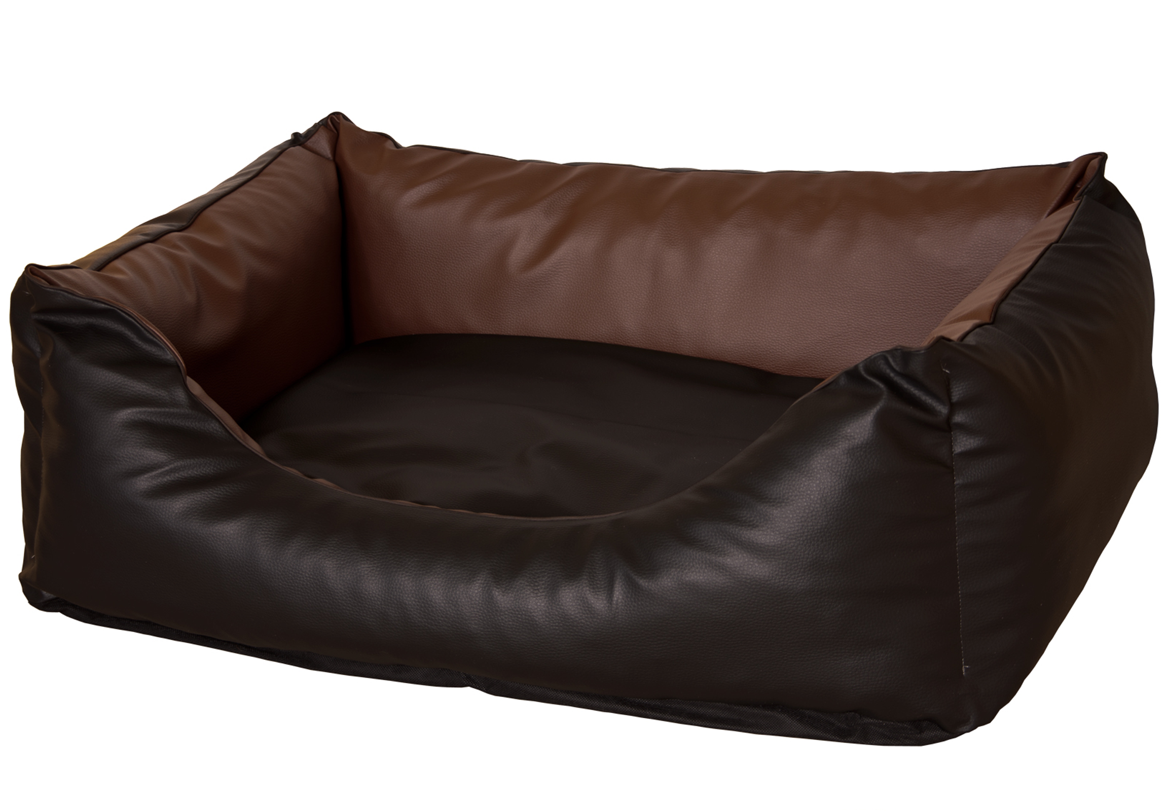 Orthopädisches Hundebett Rocco – Kunstleder Wendebett, waschbar & wendbar
