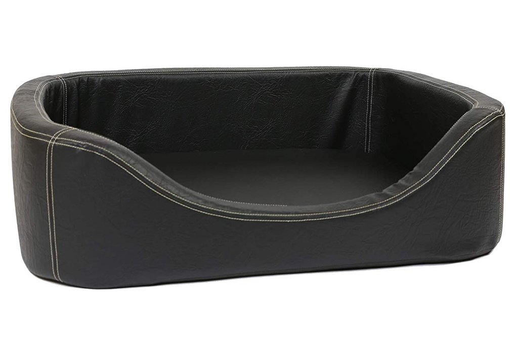 Orthopädisches Hundebett Stella – oval, Kunstleder Antik-Optik, rutschfest