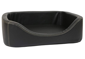 Orthopädisches Hundebett Stella – oval, Kunstleder Antik-Optik, rutschfest