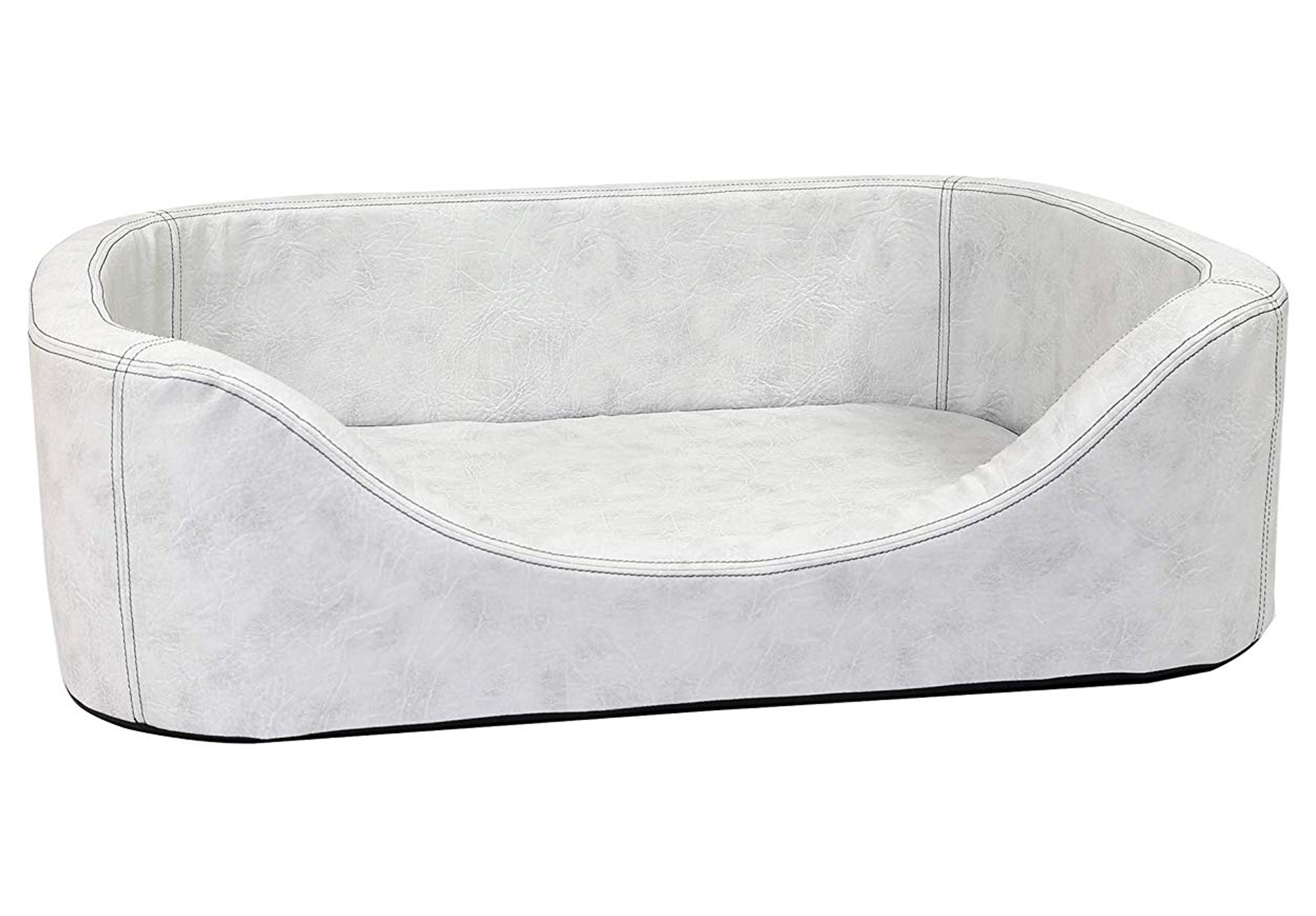 Orthopädisches Hundebett Stella – oval, Kunstleder Antik-Optik, rutschfest