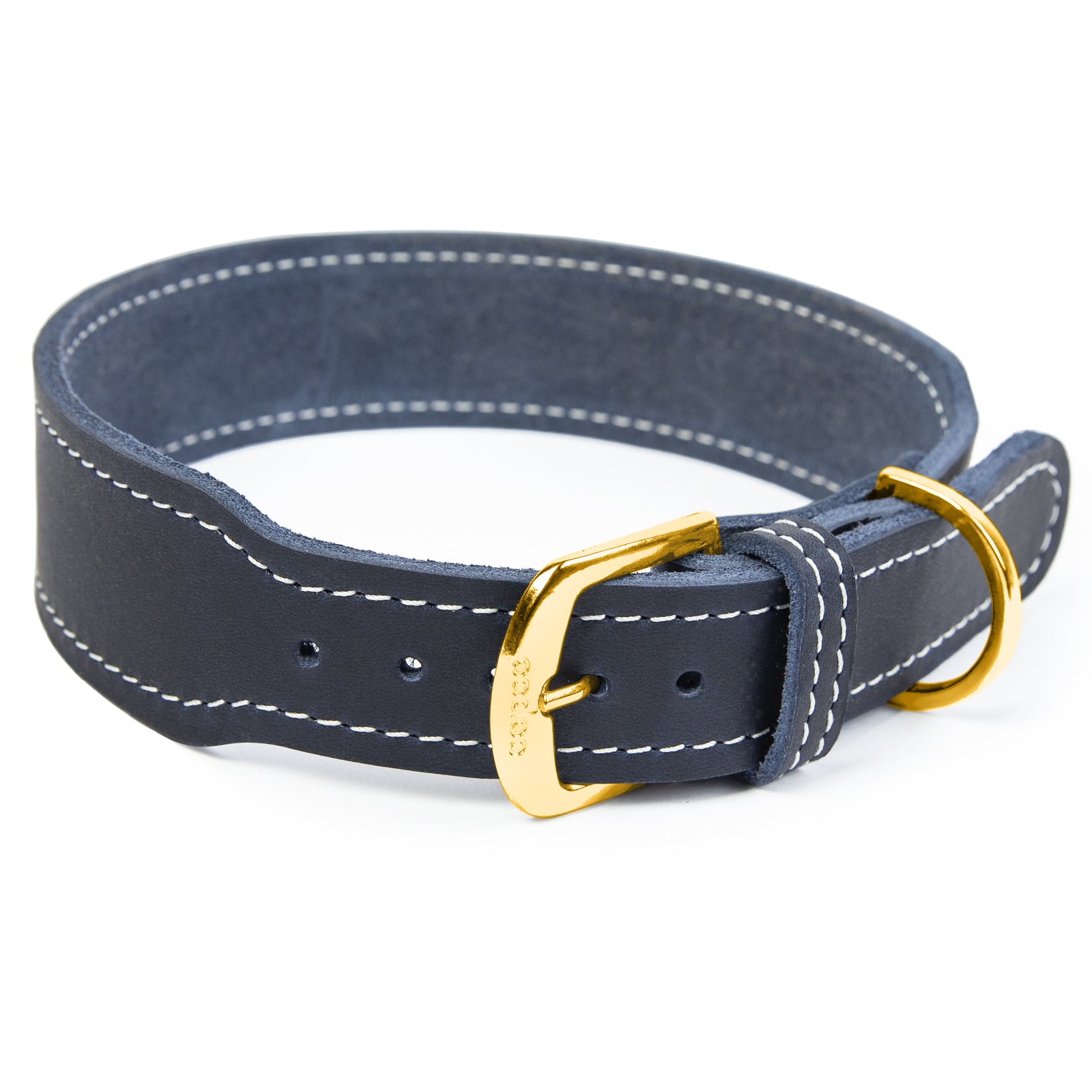 Lederhalsband Zoe – breites Fettlederhalsband, schlicht & zeitlos mit Dornschnalle