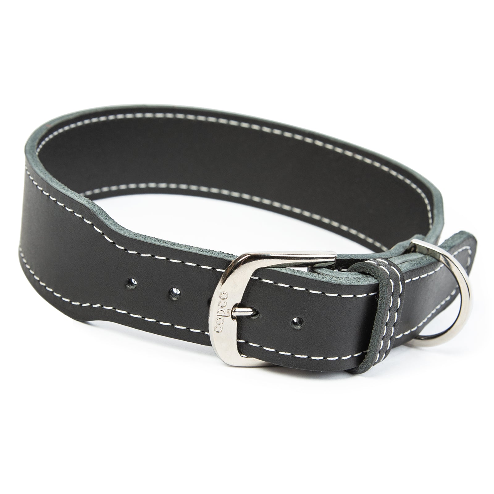 Lederhalsband Zoe – breites Fettlederhalsband, schlicht & zeitlos mit Dornschnalle