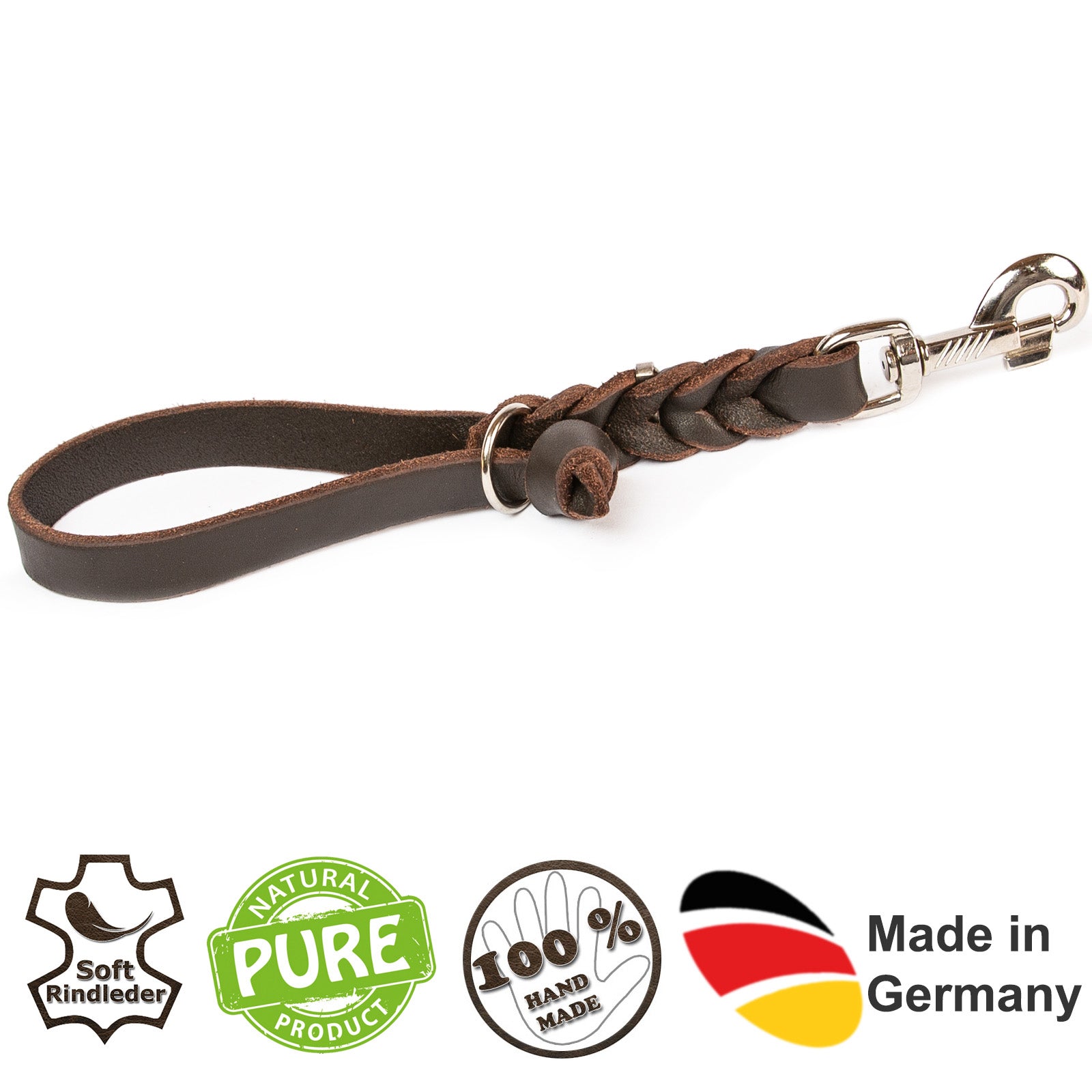 Kurzführer Leder – 2 in 1 verlängerbar für Training & Freizeit