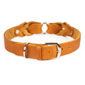 Hundehalsband Heidi – breites Lederhalsband mit Dornschnalle