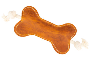 Hundespielzeug Knochen – Leder Kauspielzeug aus 100% nachhaltigen Materialien
