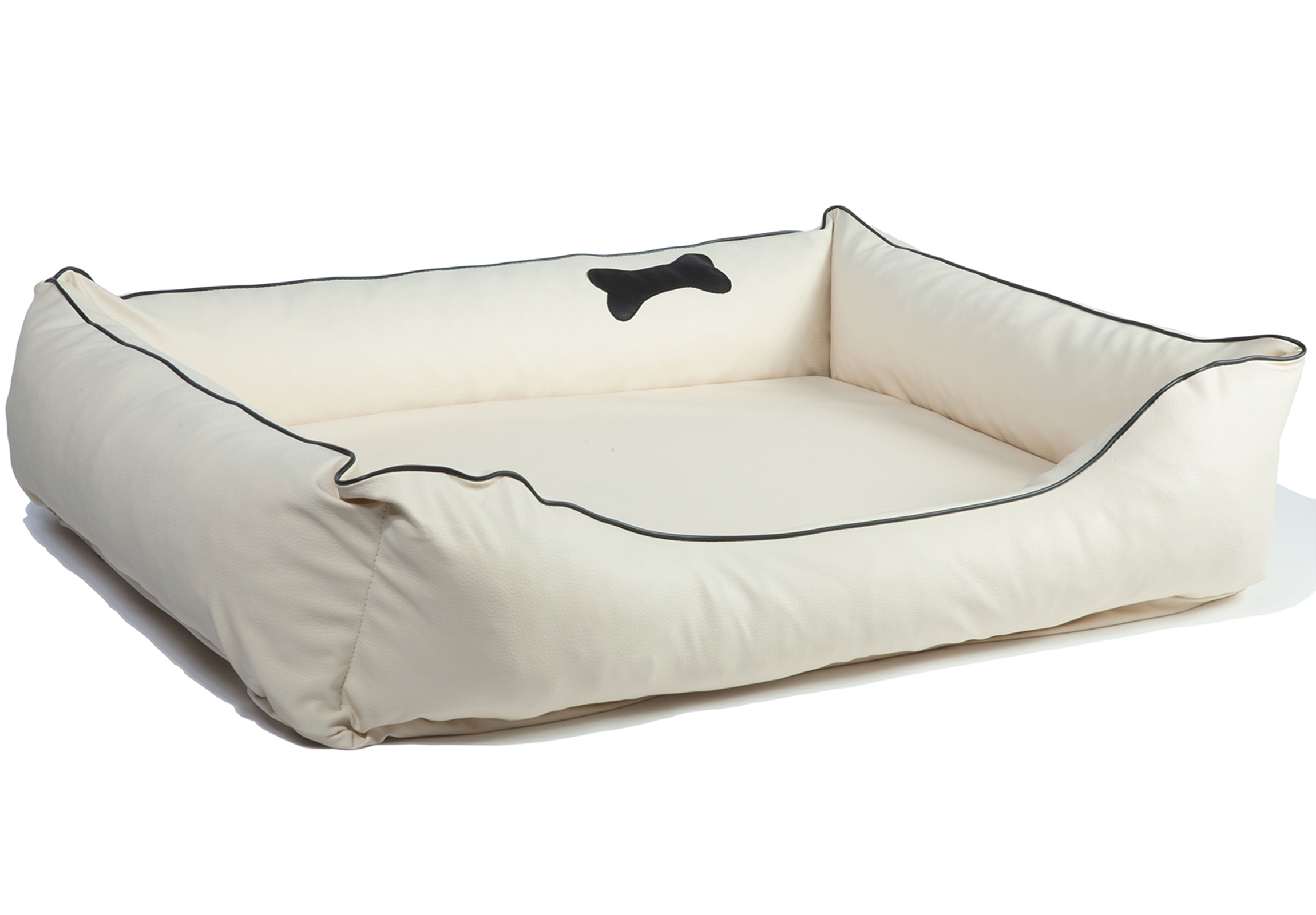 Orthopädisches Hundebett Kunstleder Paco, waschbar & ideal für große Hunde