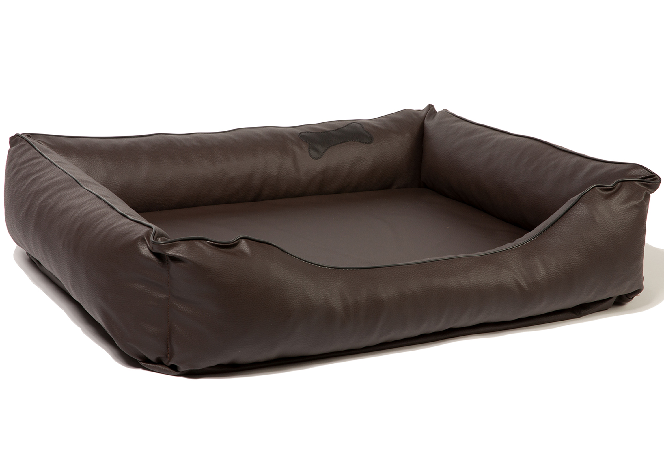 Orthopädisches Hundebett Kunstleder Paco, waschbar & ideal für große Hunde