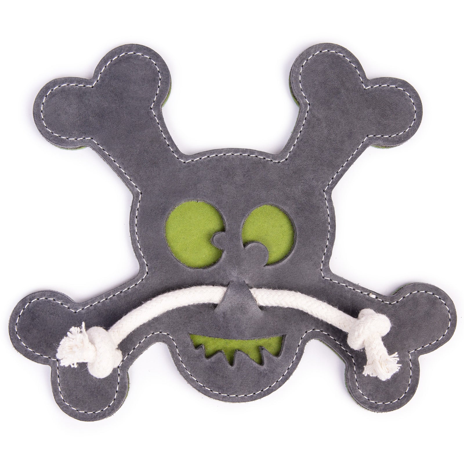 Hundespielzeug Totenkopf – Leder Kauspielzeug & Zerrspielzeug