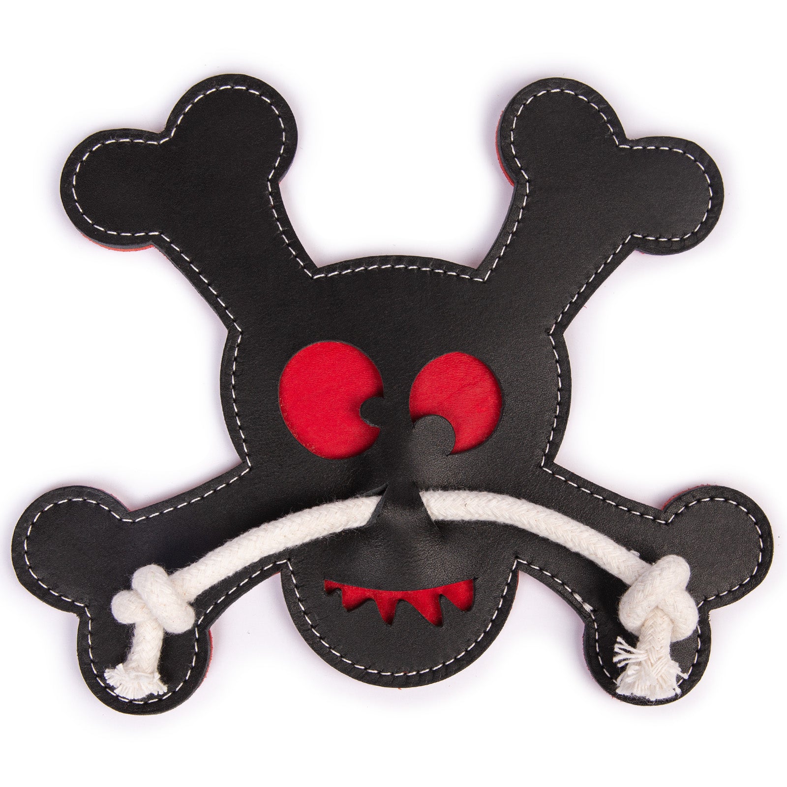 Hundespielzeug Totenkopf – Leder Kauspielzeug & Zerrspielzeug