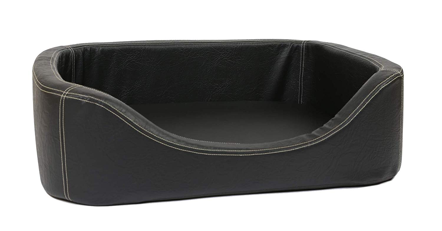 CopcoPet - Hundebett Stella Antik Schwarz L ca. 80 x 60 cm Kaltschaumstoff