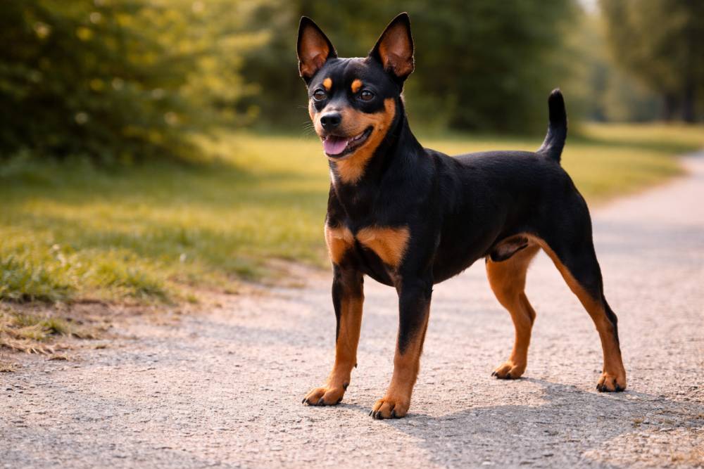 Zwergpinscher im Freien