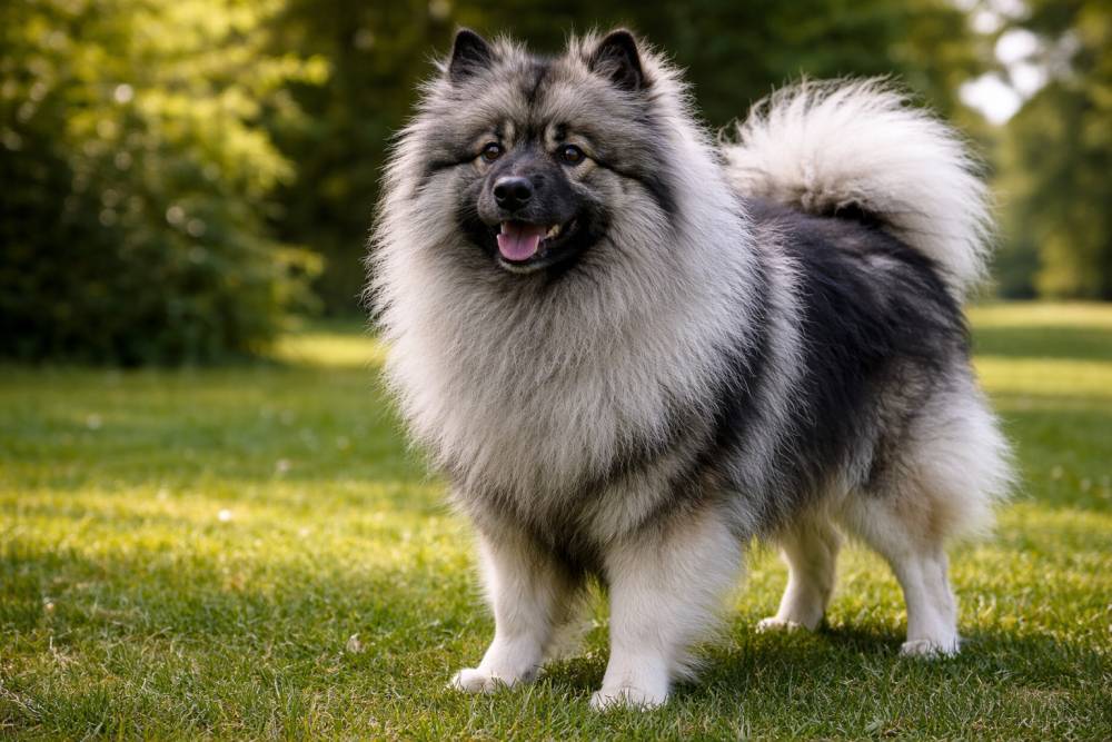 Wolfsspitz im Freien