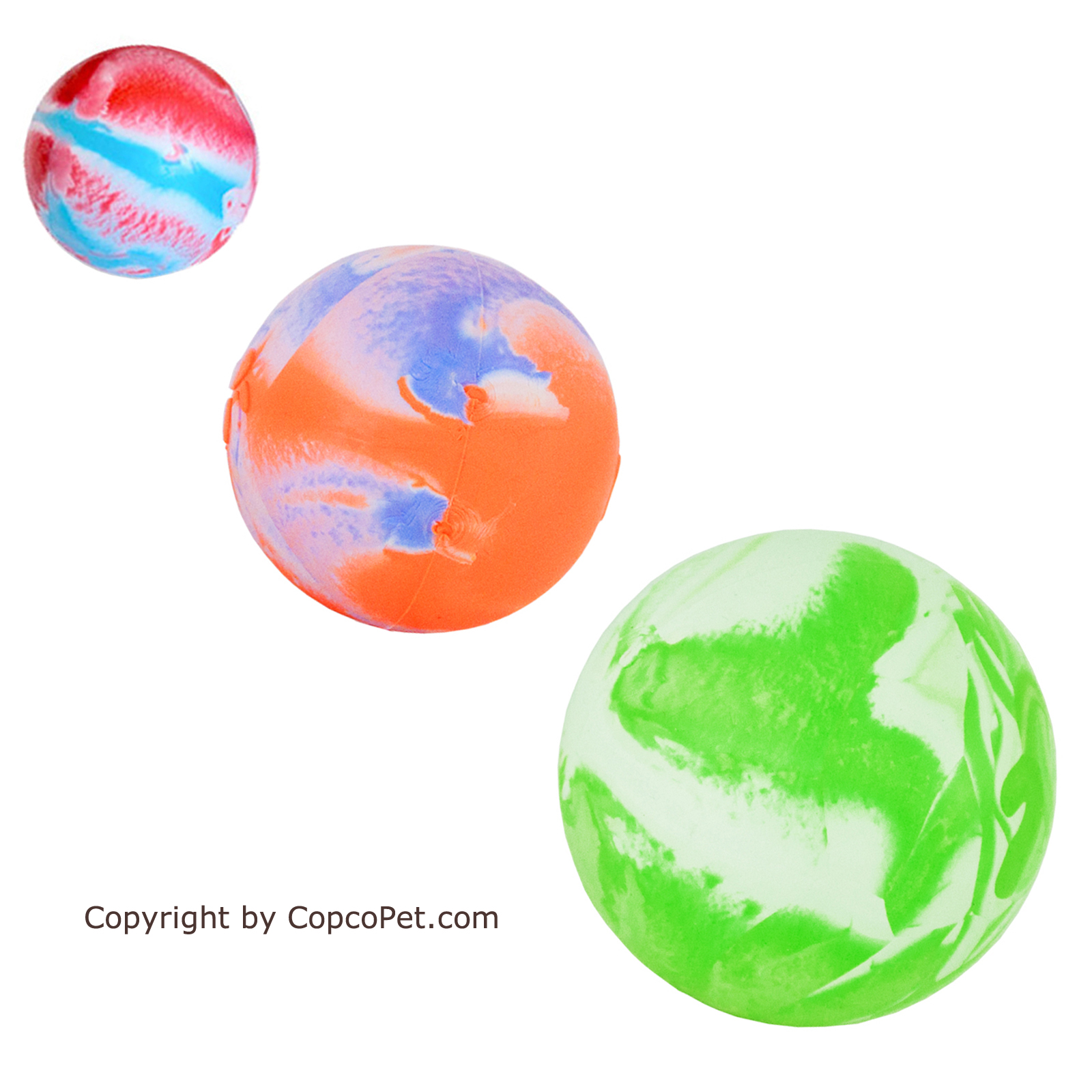 CopcoPet Hundeball Hundespielzeug Wurfball schwimmend aus Naturgummi/Vollgummi ø 3,5 cm