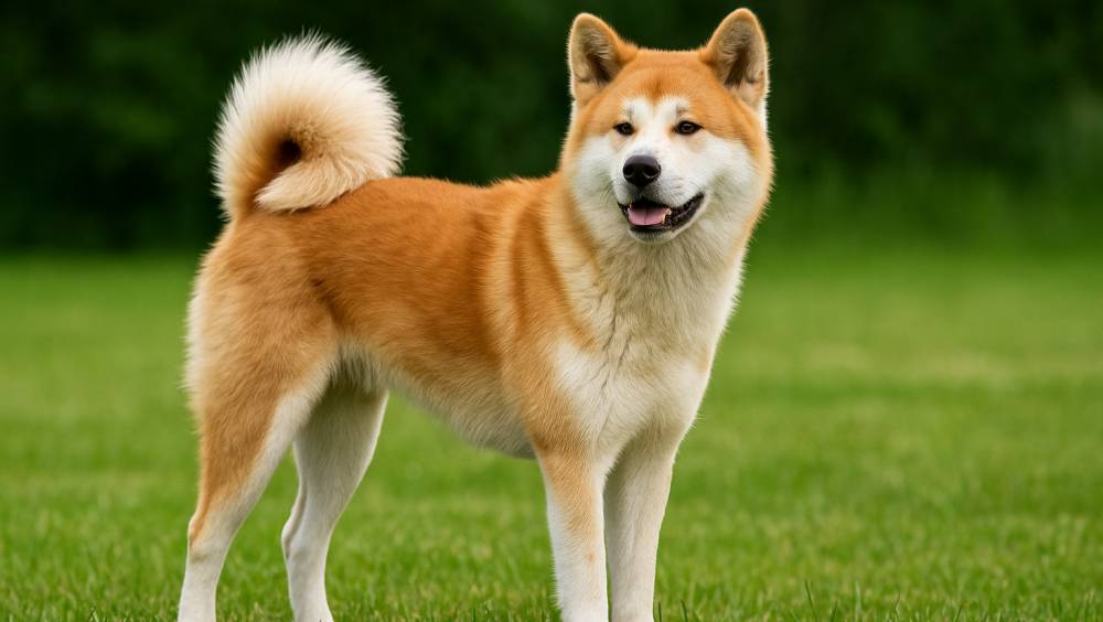 Akita Inu im Freien