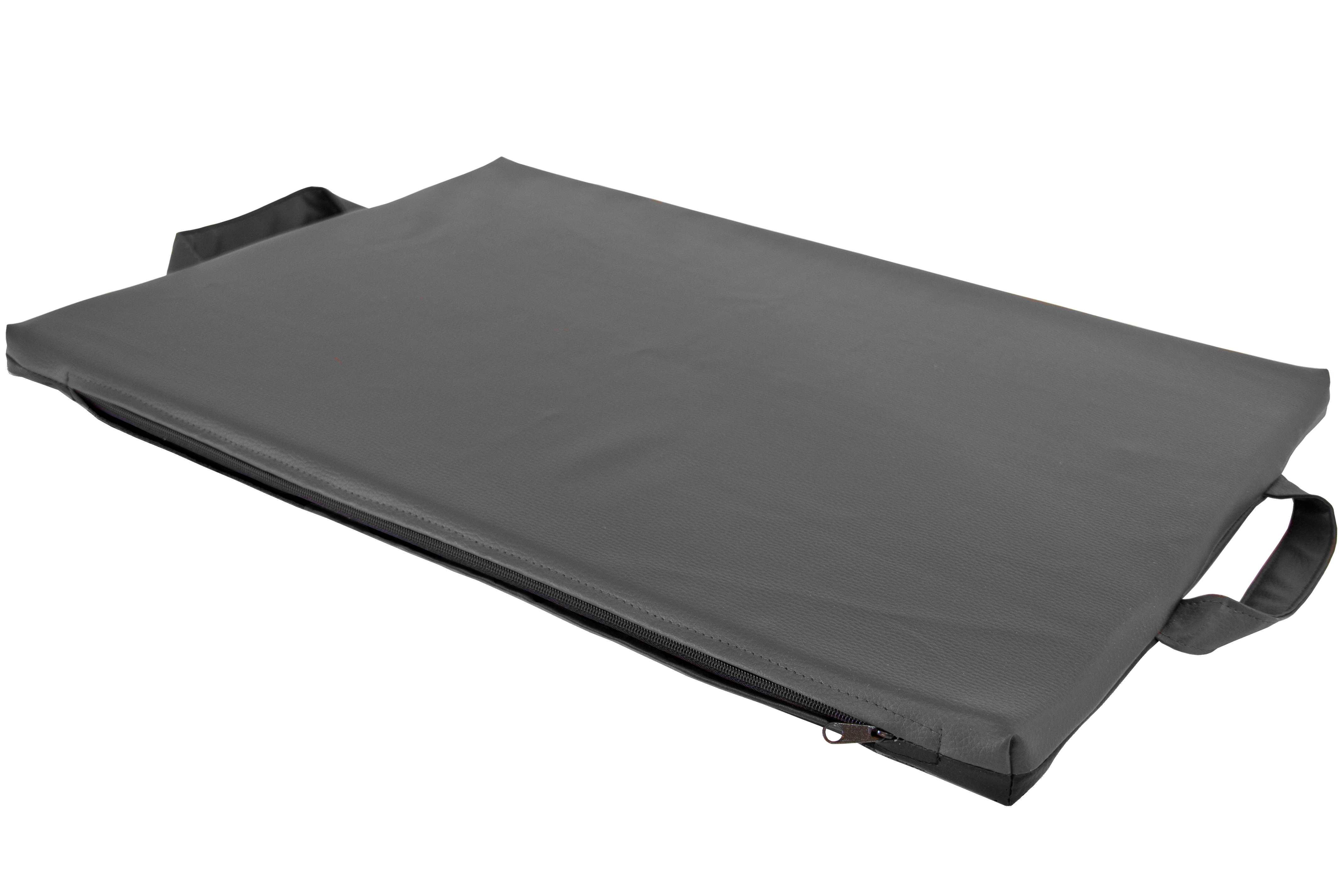 CopcoPet Hundematte Alex Hundekissen Hundebett Matratze Kunstleder Fellimitat Stoff Grau/Schwarz XXL - 128 x 88 cm