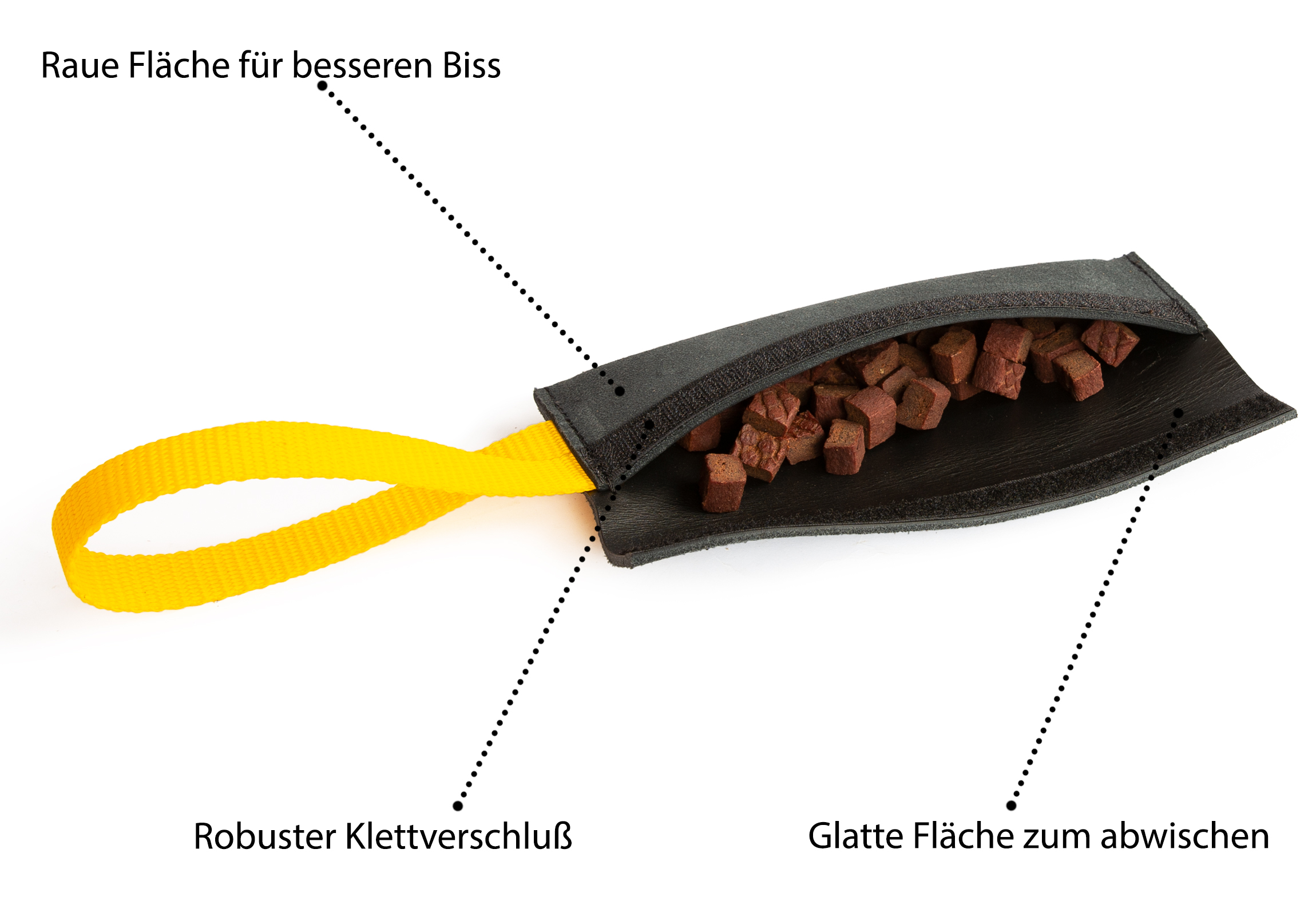 Leder Futterdummy ca.21 x 7 cm Cognac