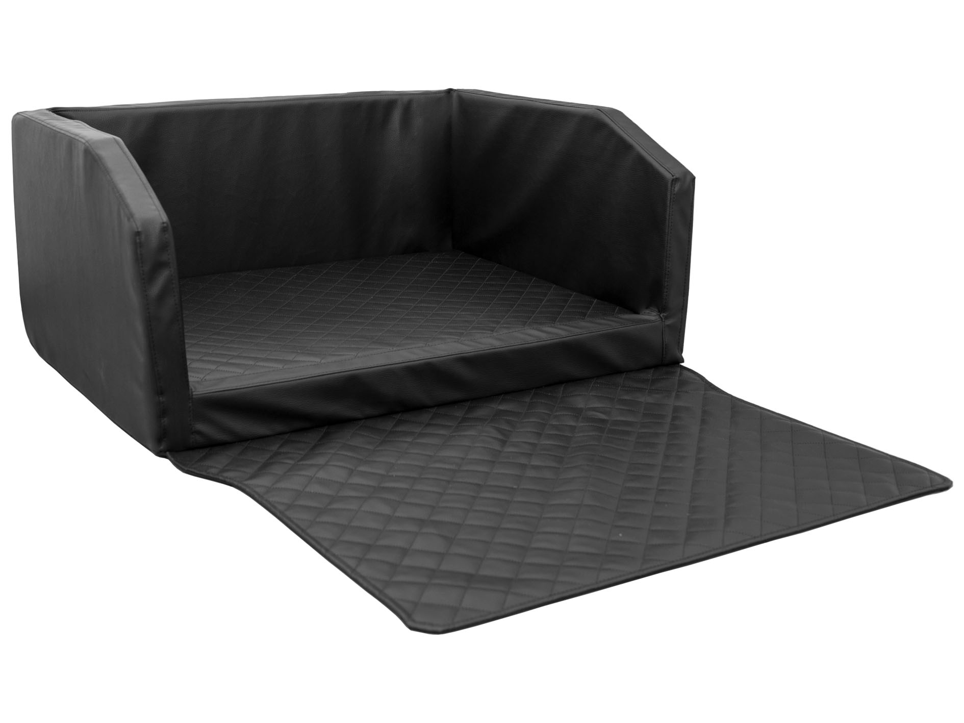 Travel Bed Autobett Weiß/Schwarz 90 x 70 cm ohne Gurtsystem Viscoschaumstoff