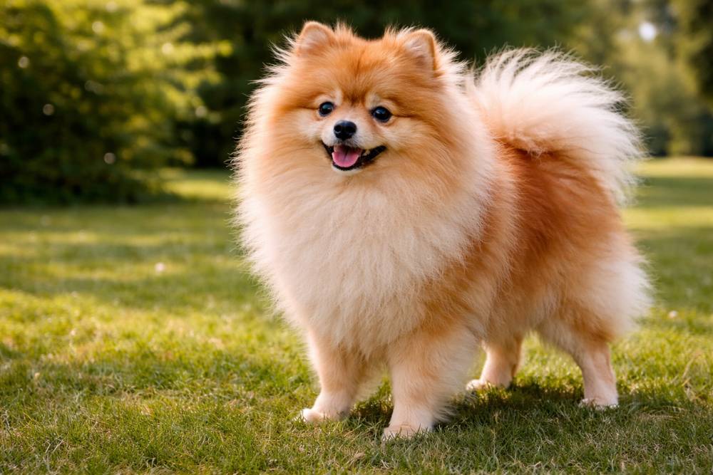 Pomeranian im Freien