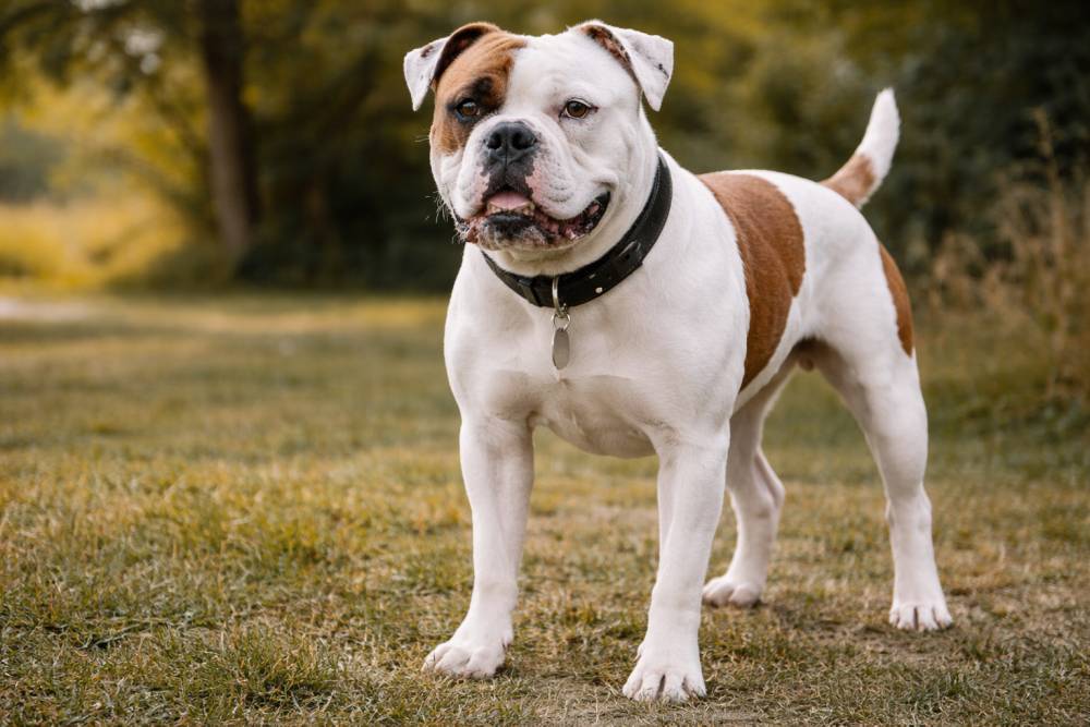 American Bulldog im Freien