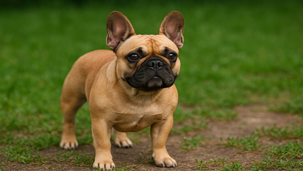 Französische Bulldogge im Freien