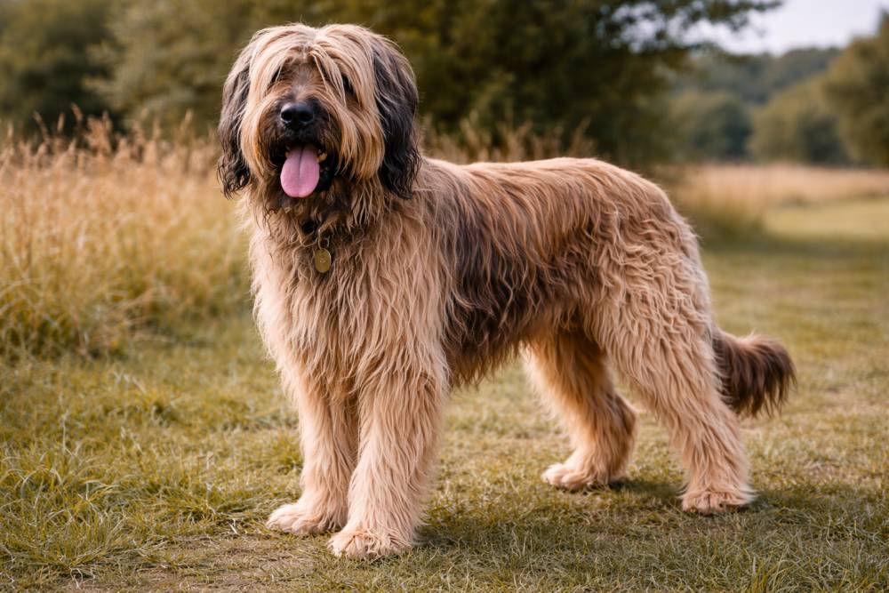 Briard im Freien