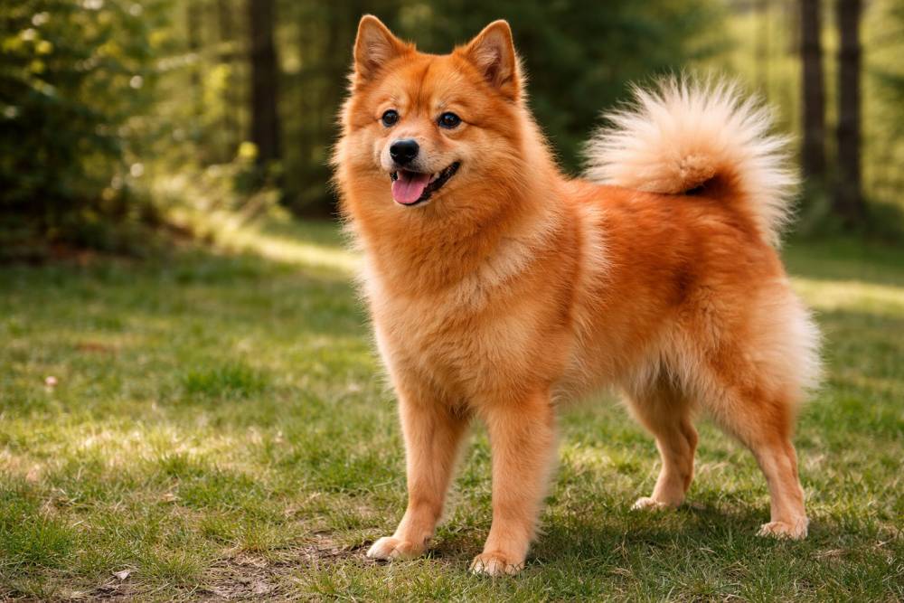 Finnischer Spitz im Freien