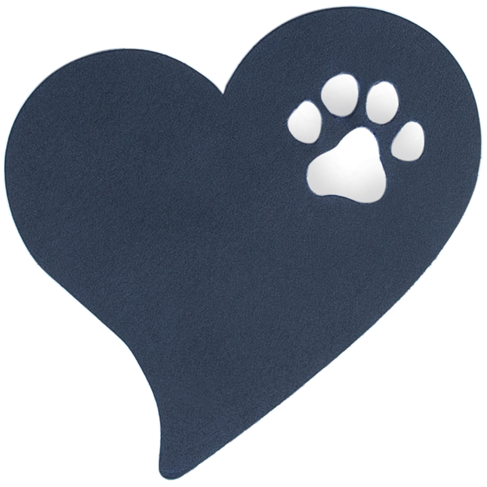 CopcoPet - Herz mit Pfote Untersetzer Marineblau 6er Set
