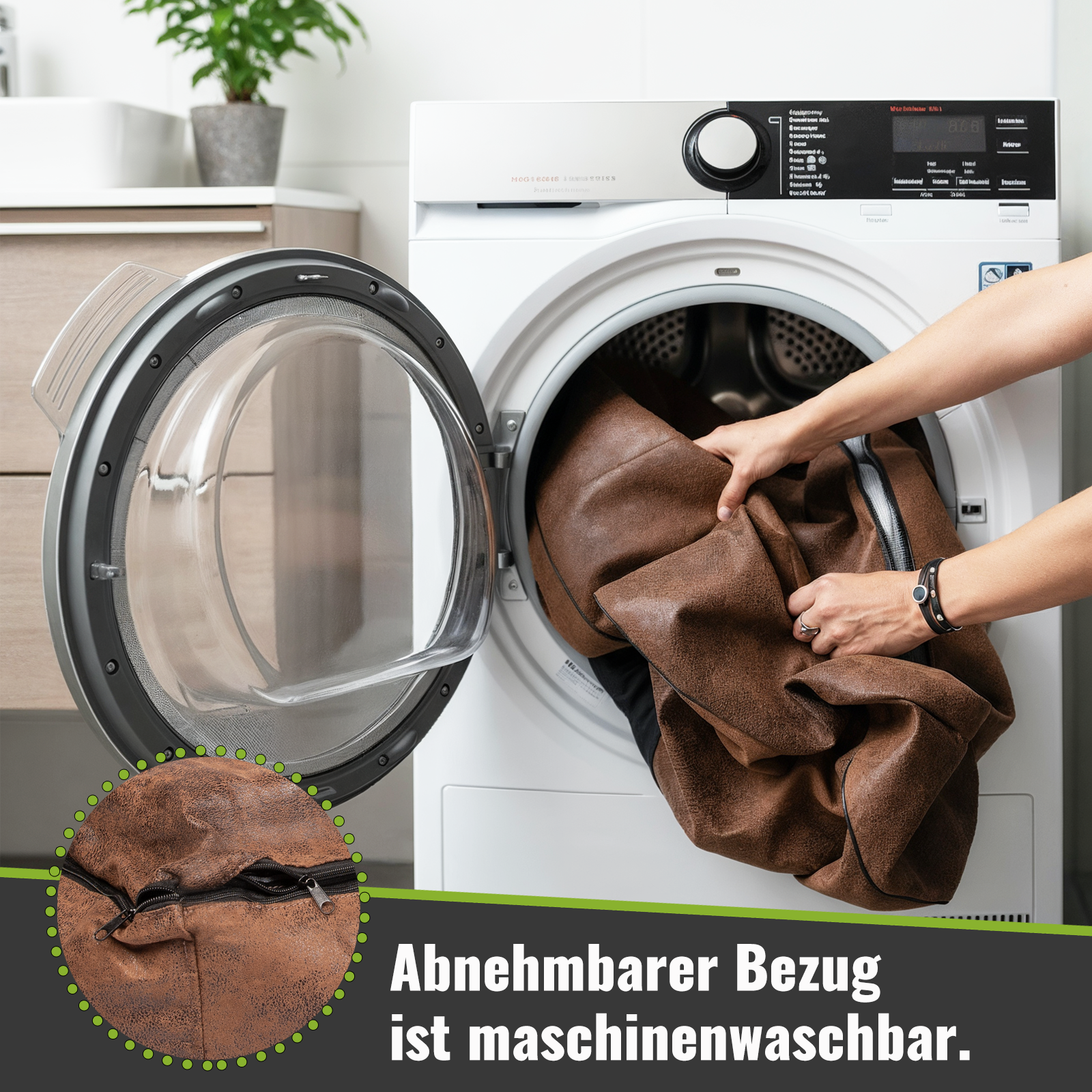 CopcoPet Hundebett Emma Antik Braun M ca. 70 x 55 cm Schaumstoff-Kissen