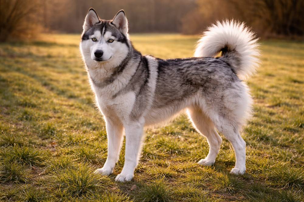 Siberian Husky im natürlichen Tageslicht