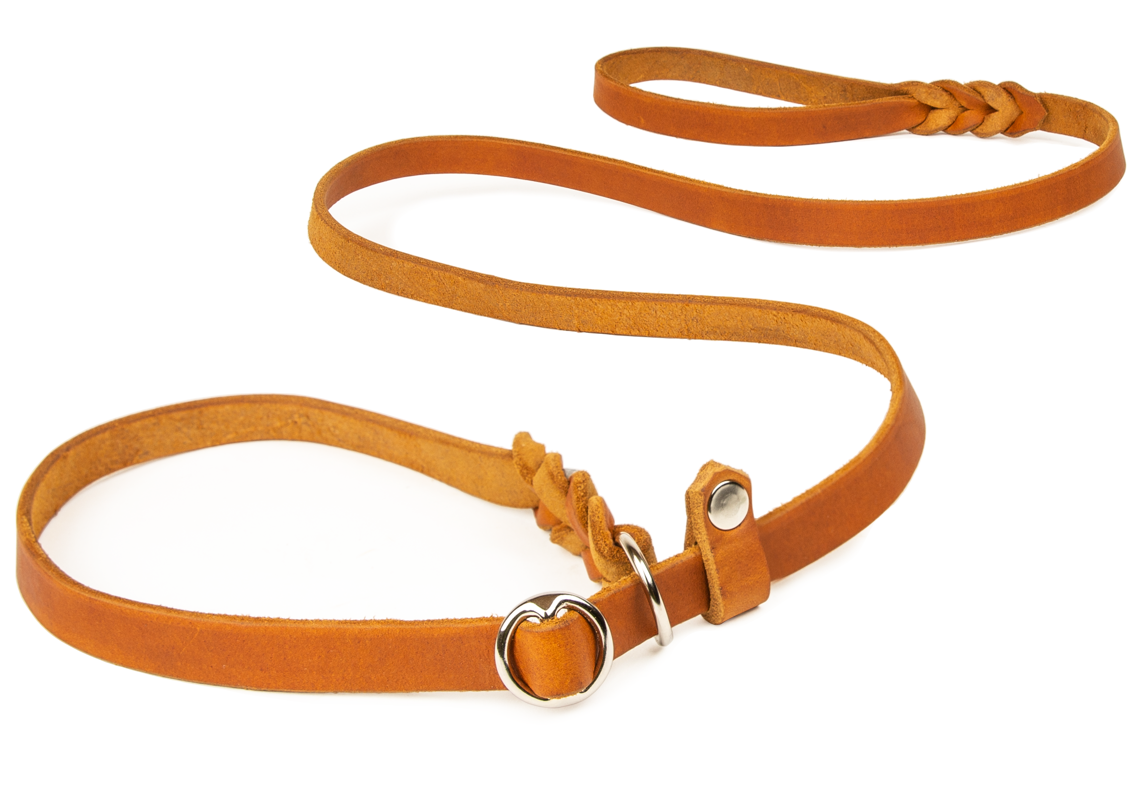 Agility-Retrieverleine Verchromt Cognac 1.20 cm x 10 mm