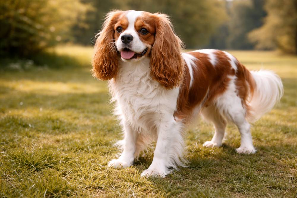 Cavalier King Charles Spaniel im Freien