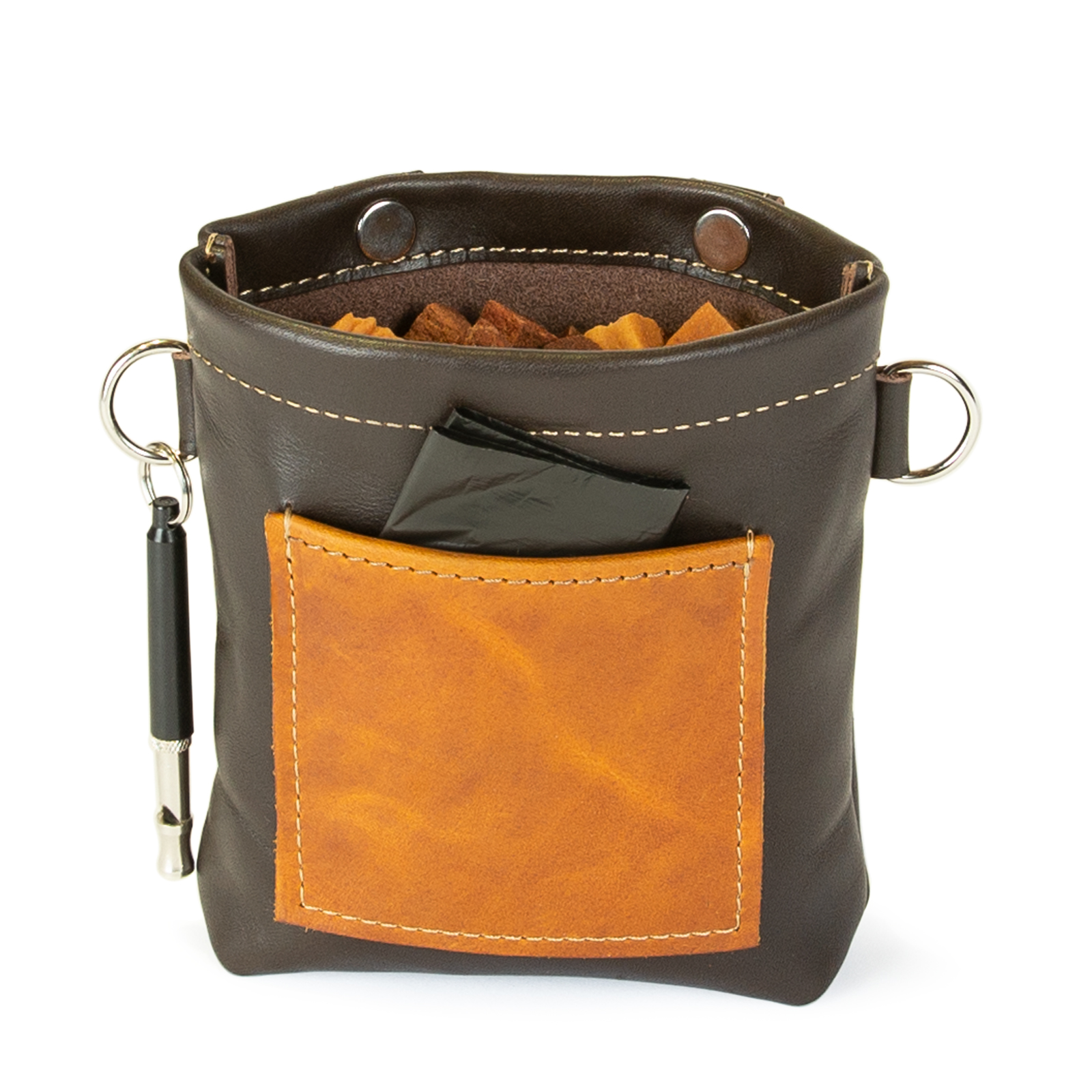 Leckerlibeutel Leckerlitasche Futtertasche Futterbeutel Braun/Cognac