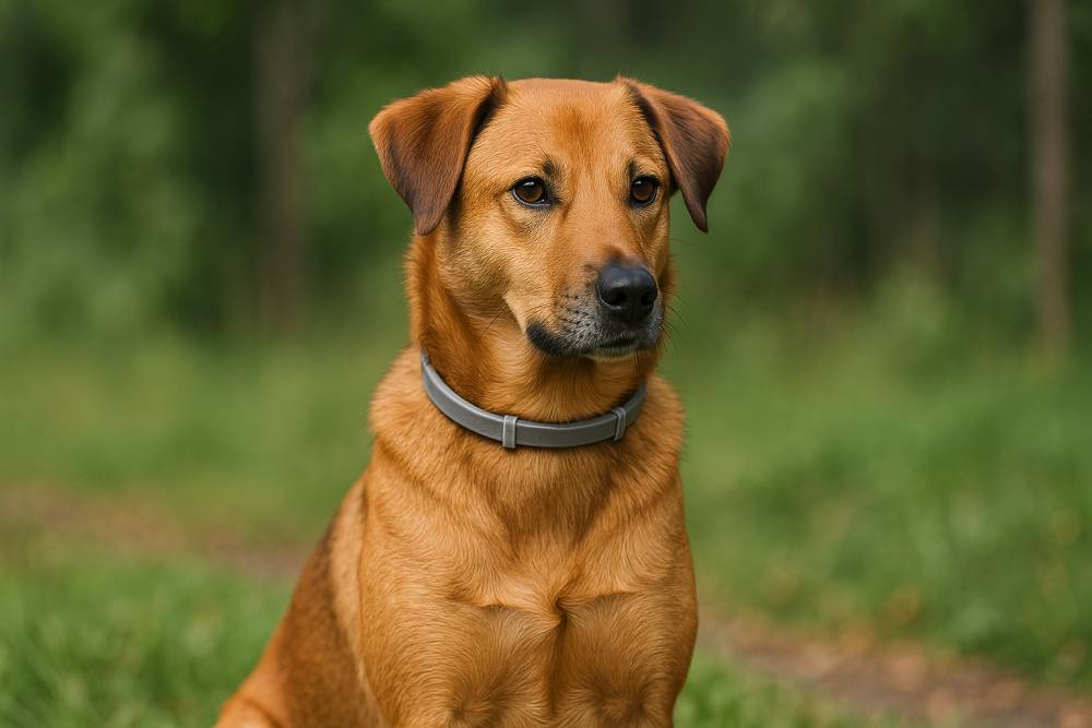 Zeckenhalsband an einem Hund