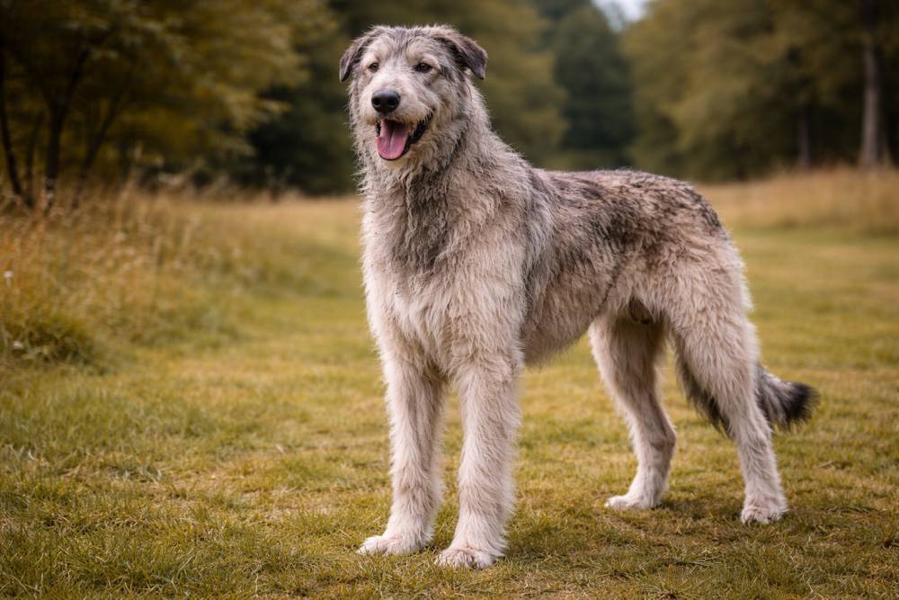 Irischer Wolfshund im Freien