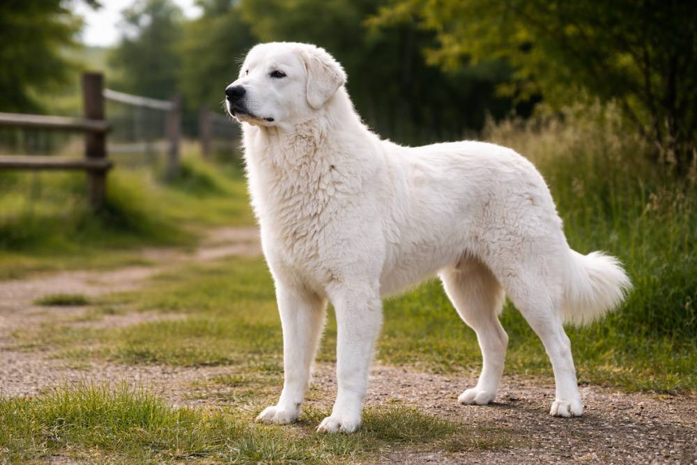 Hund zeigt wachsames Verhalten