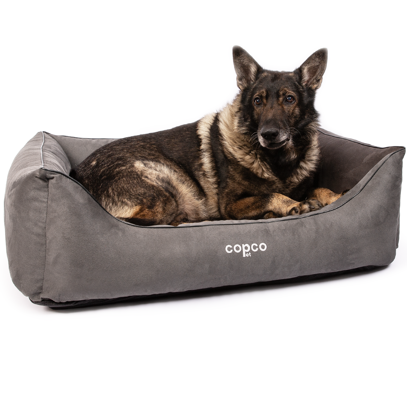 CopcoPet Hundebett Emma Antik Grau XXL ca. 125 x 100 cm Visco (orthopädisch)