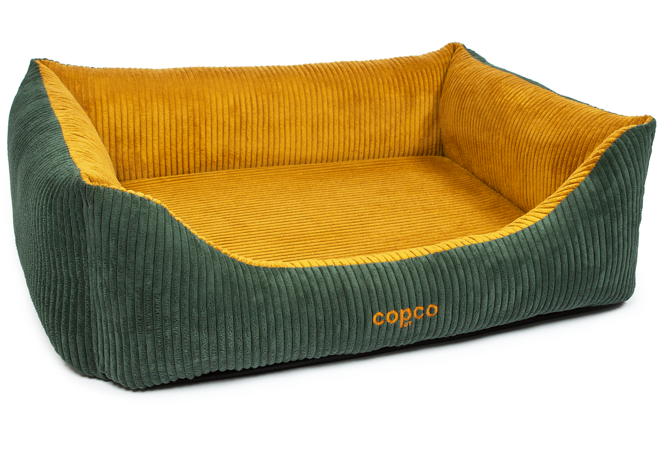 CopcoPet Hundebett Kyra Goldgeld/Tannengrün ca. 70 x 55 cm