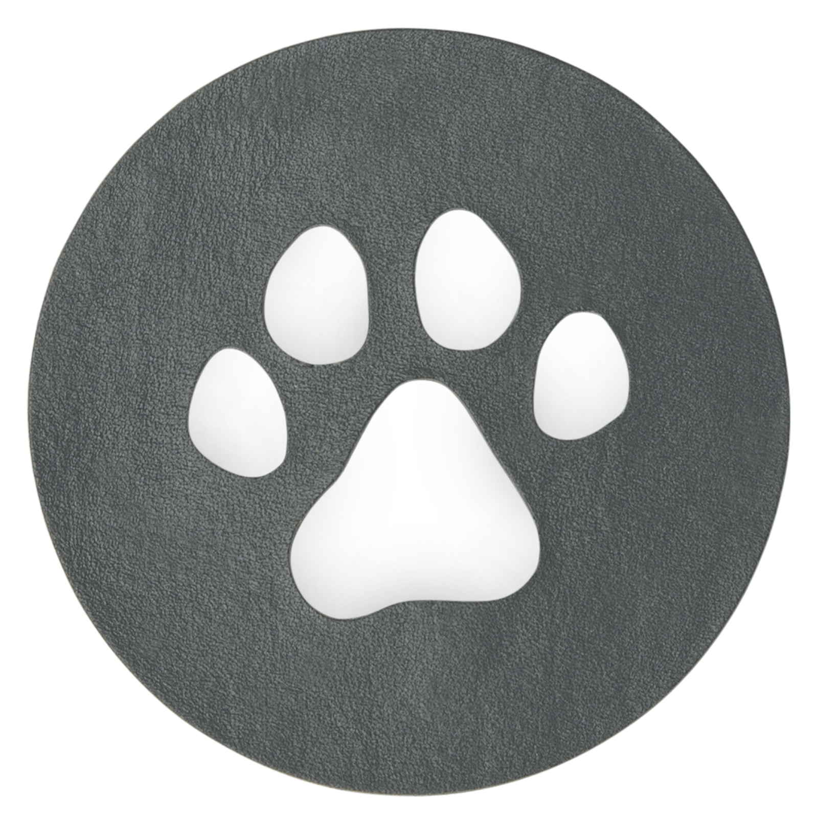 CopcoPet Runde Untersetzer mit Pfote Grau 6er Set