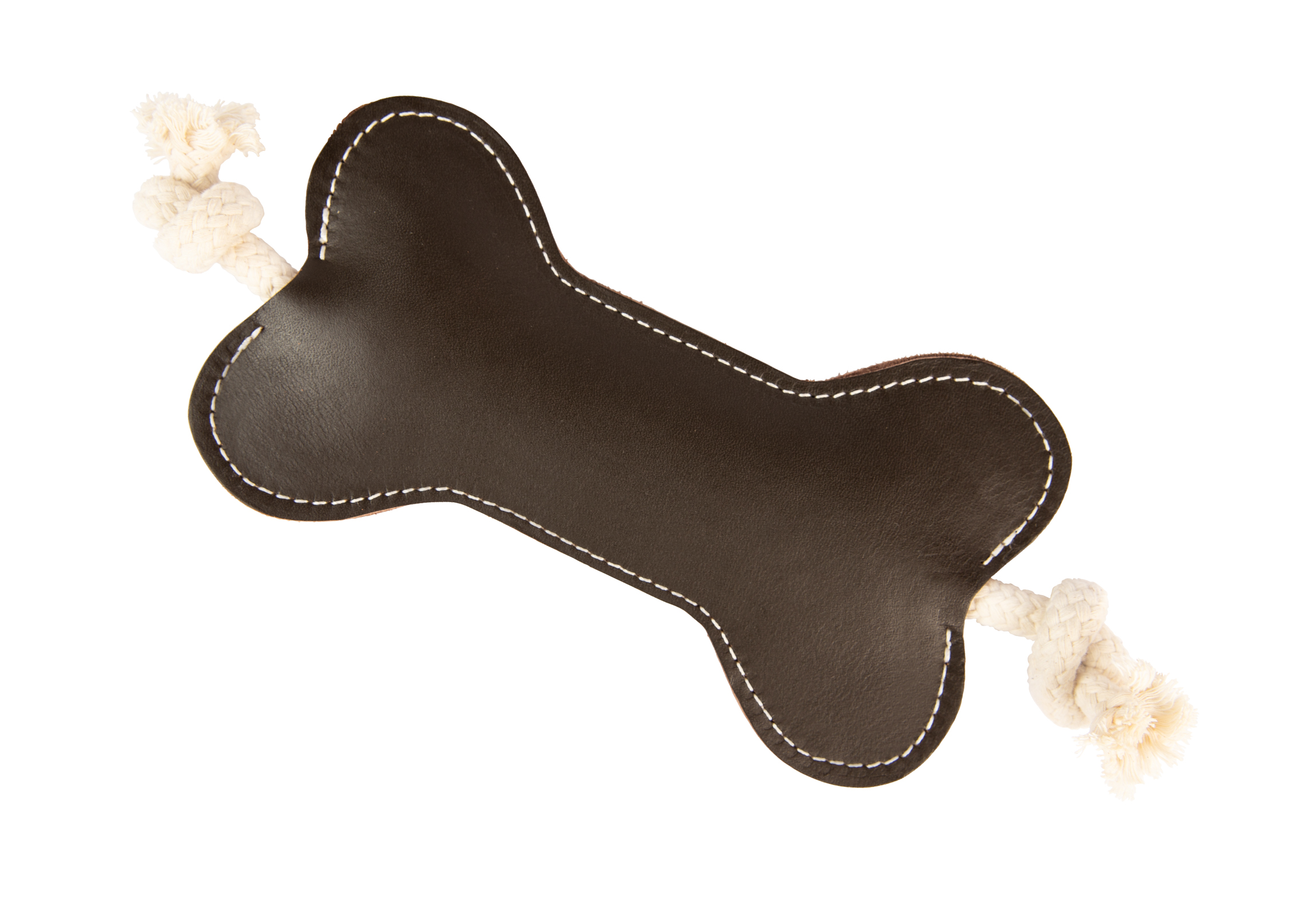 Leder-Knochen Braun ca. 20 x 11 cm