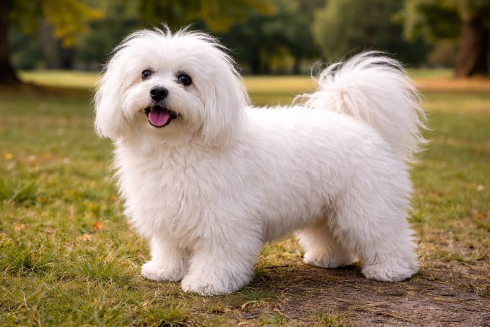 Coton de Tuléar im Freien