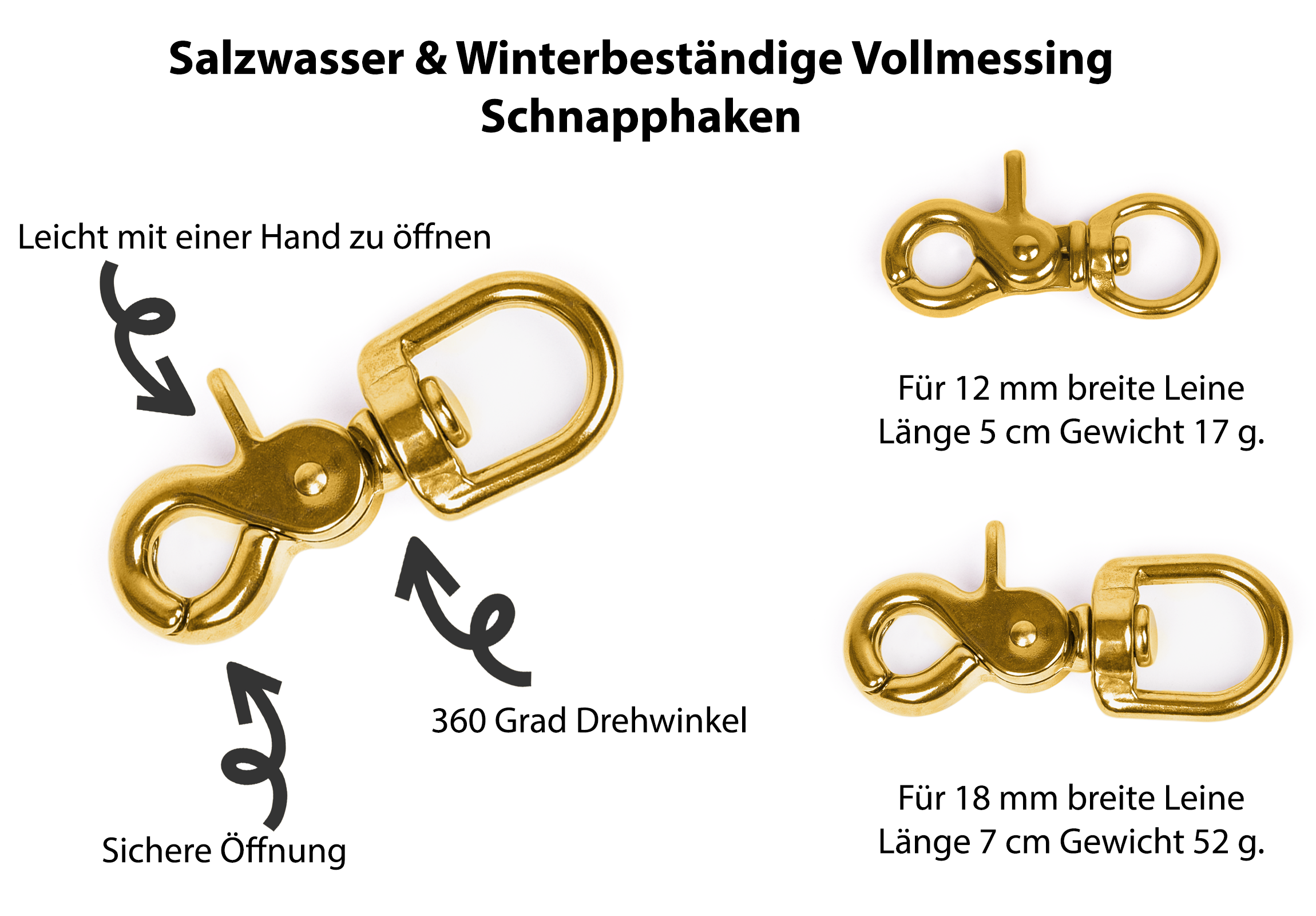 CopcoPet Hundeleine Cezar Marineblau Schnapphaken Messing 2,40 m x 18 mm