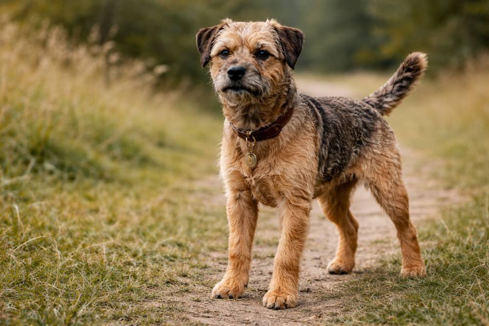 Border Terrier im Freien