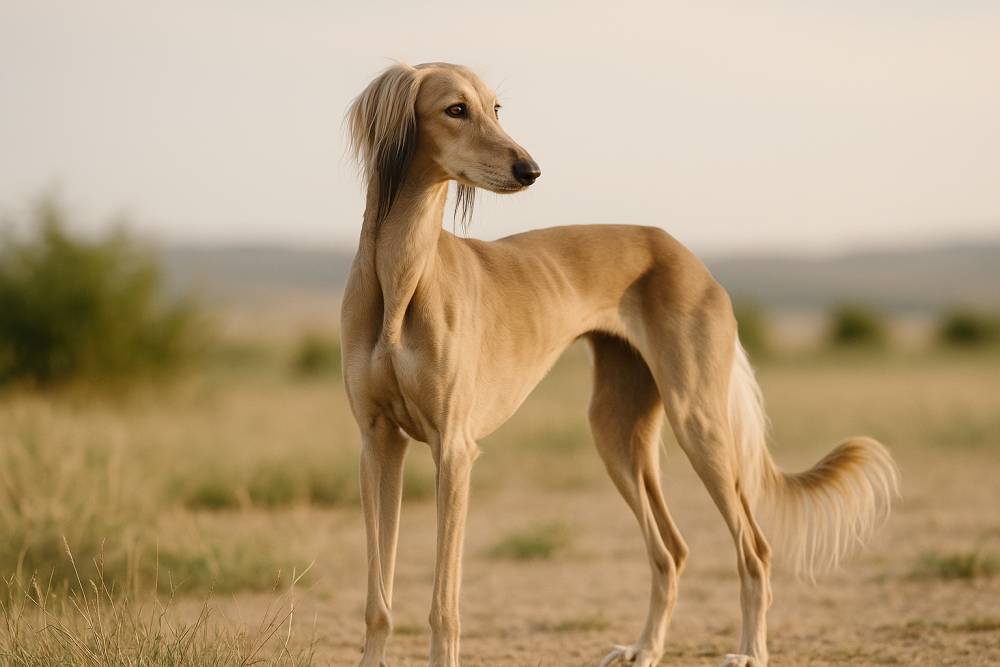 Saluki im Freien