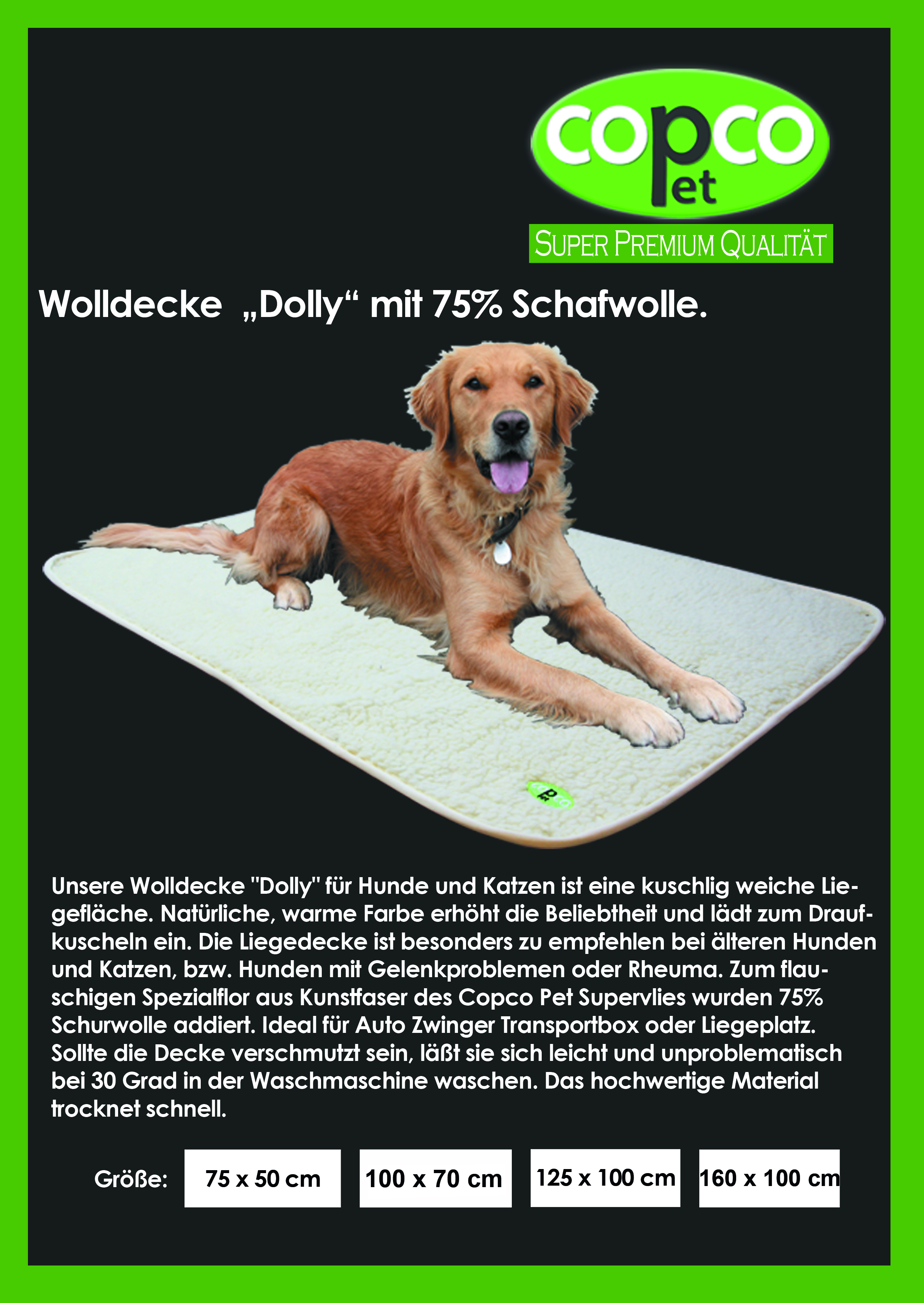 Wolldecke "Dolly" mit 75% Schafwolle ca. 160 x 100 cm