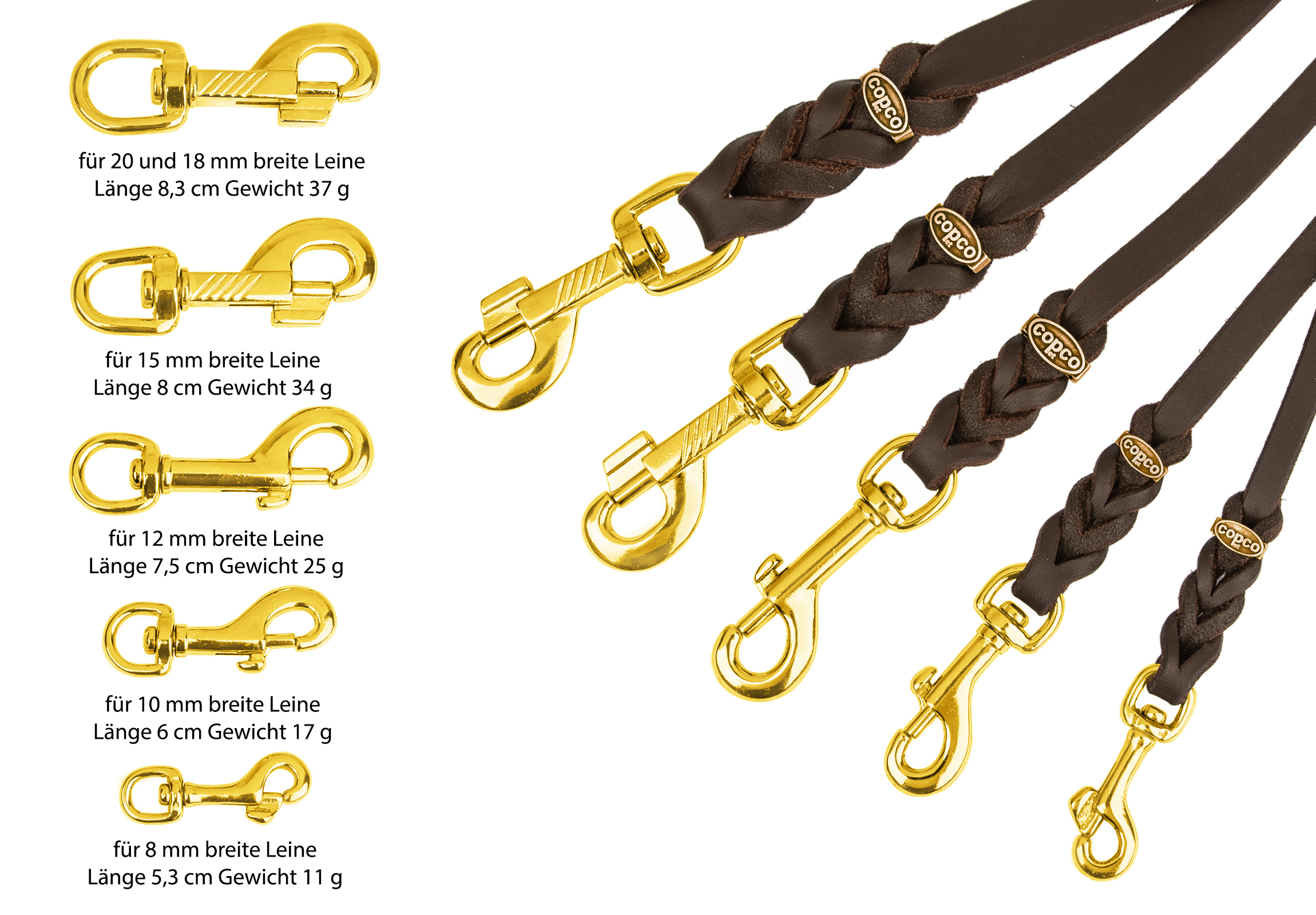 Lederleine Hundeleine mit zwei Handgriffen