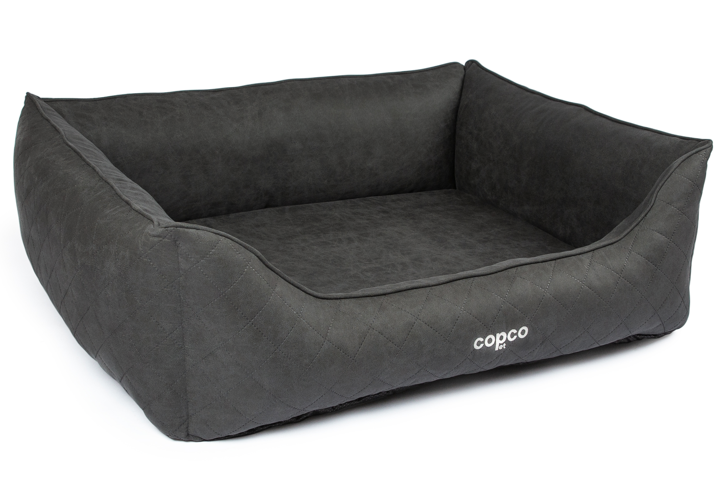 CopcoPet Hundebett Hugo Schwarz S ca. 70 x 55 cm Schaumstoff-Kissen
