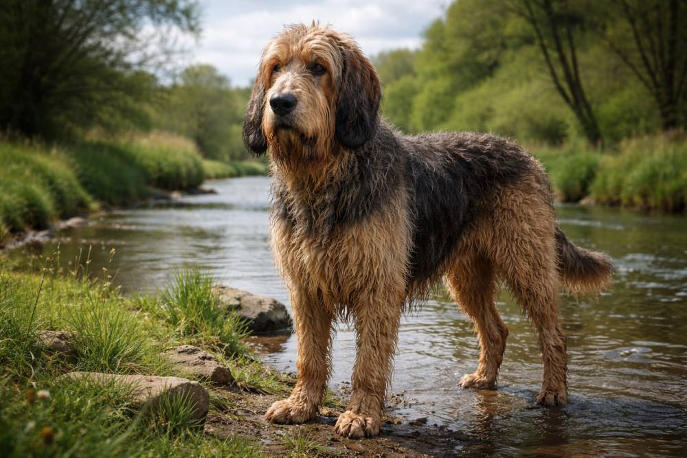 Otterhound im natürlichen Gelände